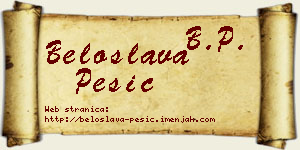 Beloslava Pešić vizit kartica